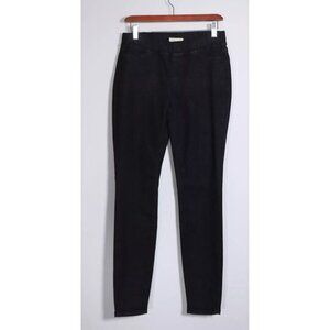 Eileen Fisher Women XS Black Pull On Skinny Jeans Pants High Rise Organic Cotton